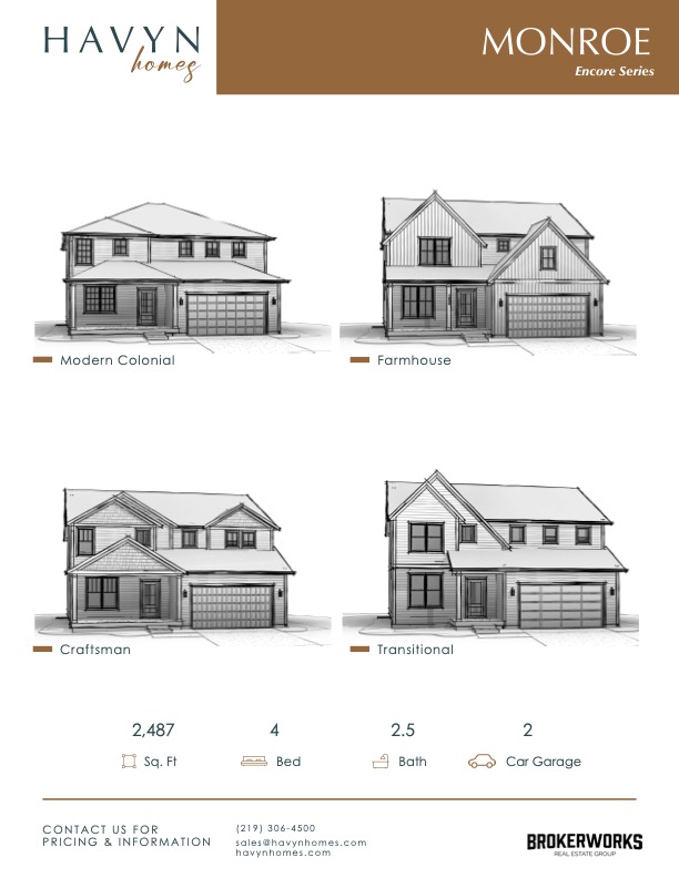 Monroe Havyn Homes Custom Homes Northwest Indiana