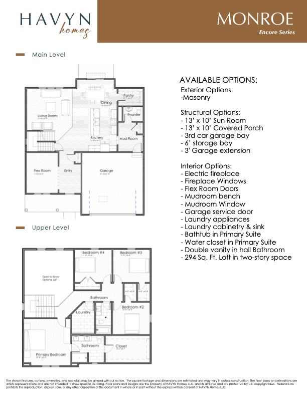 Monroe Havyn Homes Custom Homes Northwest Indiana