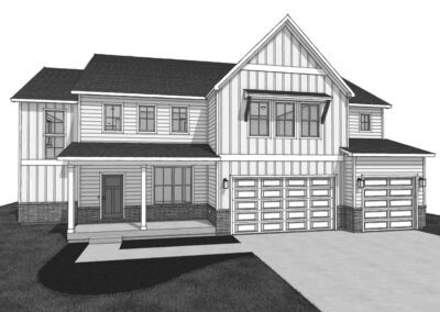 Harrison Elevation A Farmhouse